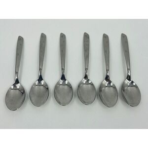 Set Of 6 Vintage Superior Stainless Atomic Night Sky Teaspoons MCM USA